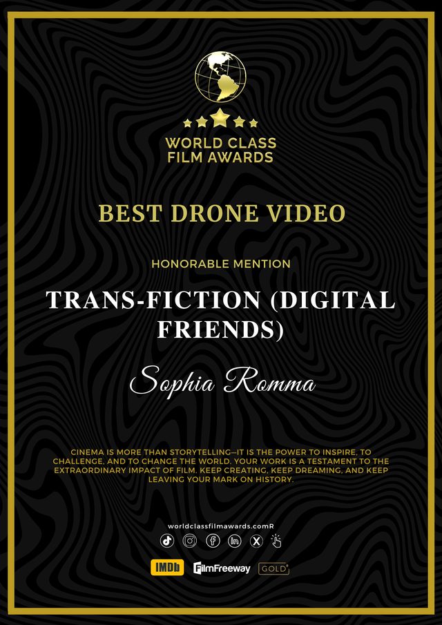Best Drone Video — Honorable Mention — World Class Film Awards 2026 certificate