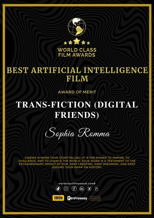 Best Artificial Intelligence Film — Award of Merit — World Class Film Awards 2026 certificate