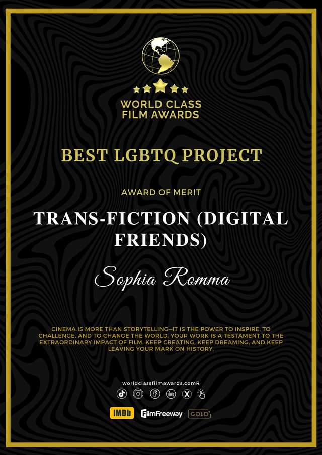 Best LGBTQ Project — Award of Merit — World Class Film Awards 2026 certificate