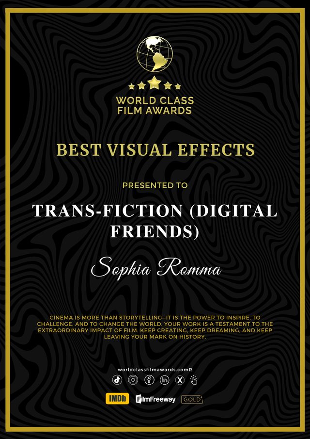 Best Visual Effects — Winner — World Class Film Awards 2026 certificate